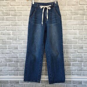 Missguided High Waisted Wide Leg Jeans Womens 25 Relaxed Casual Closet Staple